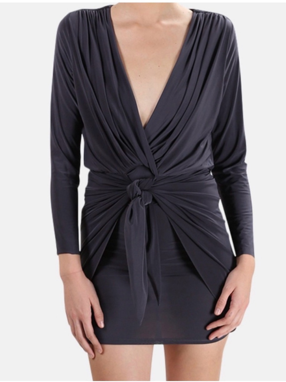 Nwt Misa Los Angles Ophelie Dress gunmetal gray size XS